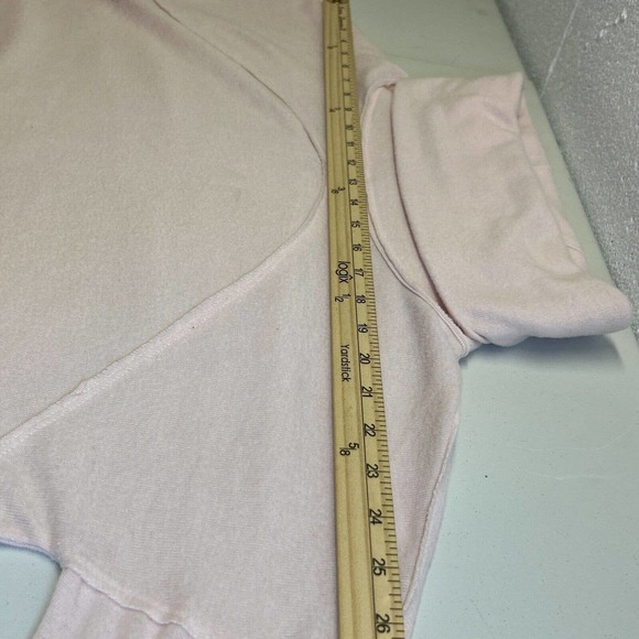 Free People Cozy Time Funnel Slouchy Top Baby Pink Barbie We The Free XS RRP $88 - Picture 7 of 16